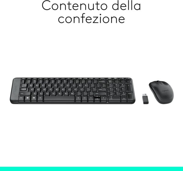 Logitech Wireless Combo MK220 tastiera Mouse incluso USB - immagine 3