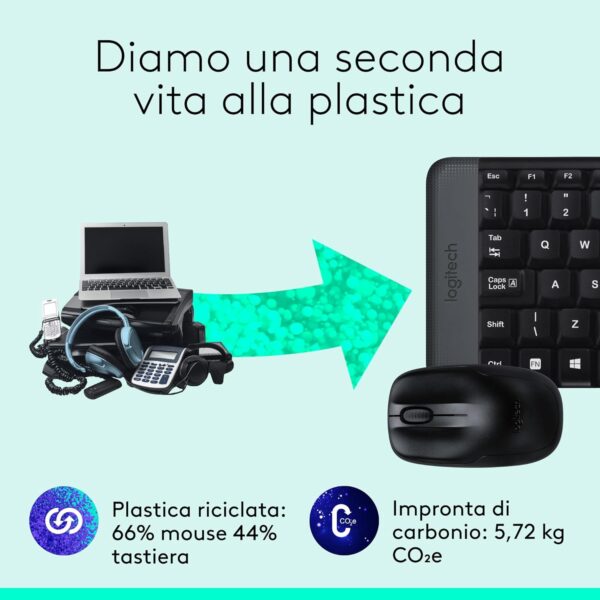 Logitech MK220 Combo Tastiera e Mouse Wireless - immagine 5