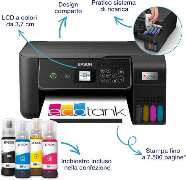 Epson EcoTank ET-2870 Stampante Multifunzione A4 - immagine 5